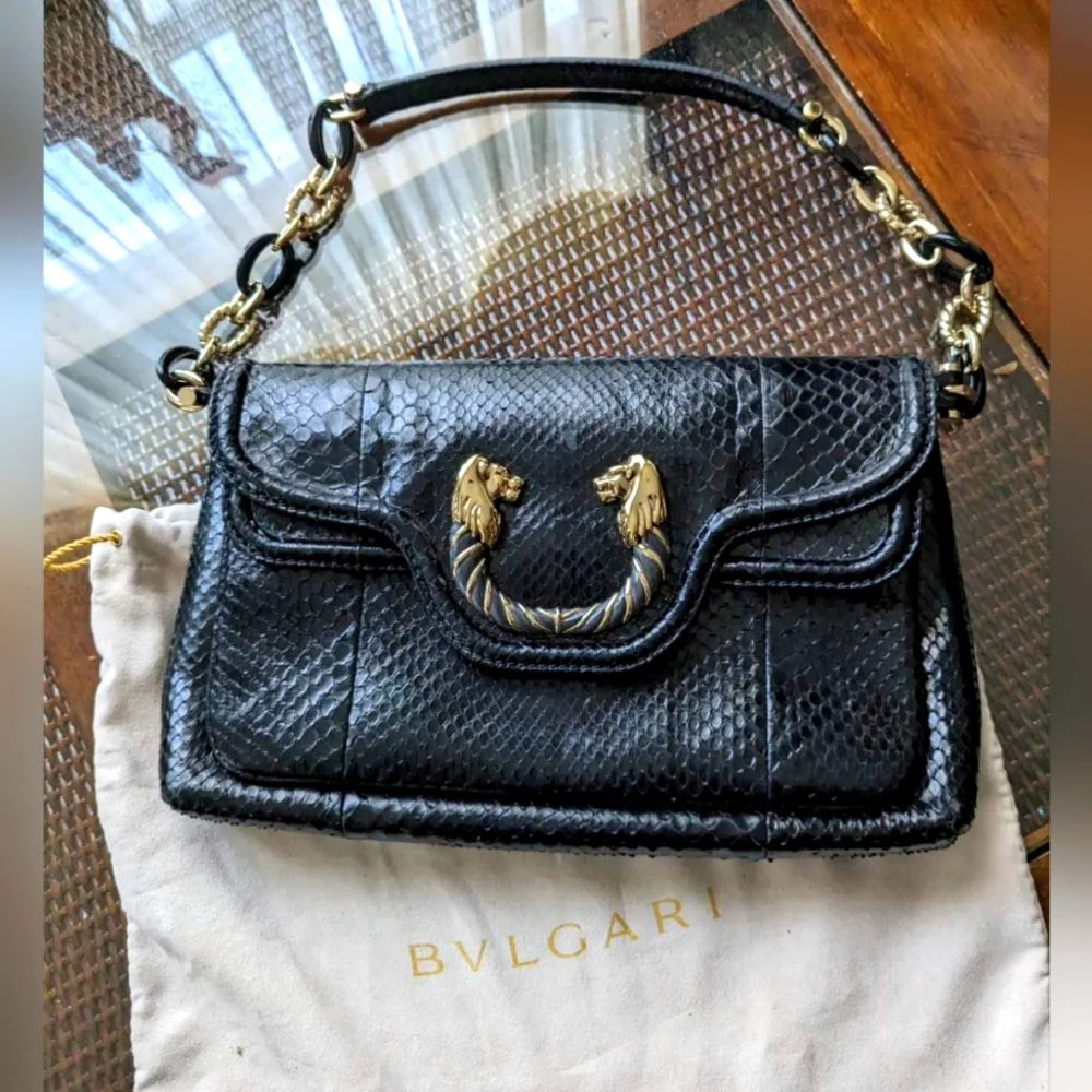 Bulgari Leoni Python Clutch - Picture 1 of 4